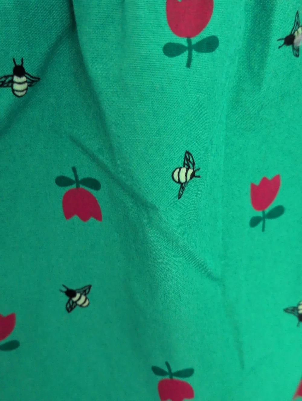 Hanna Andersson Green Shift Dress - Tulips & Bees - 120